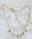 Ysabel Layered Necklace Labradorite - PINK ARROWS