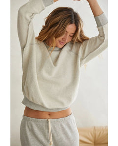 Ziggy Inside Out Sweatshirt Heather Grey - PINK ARROWS