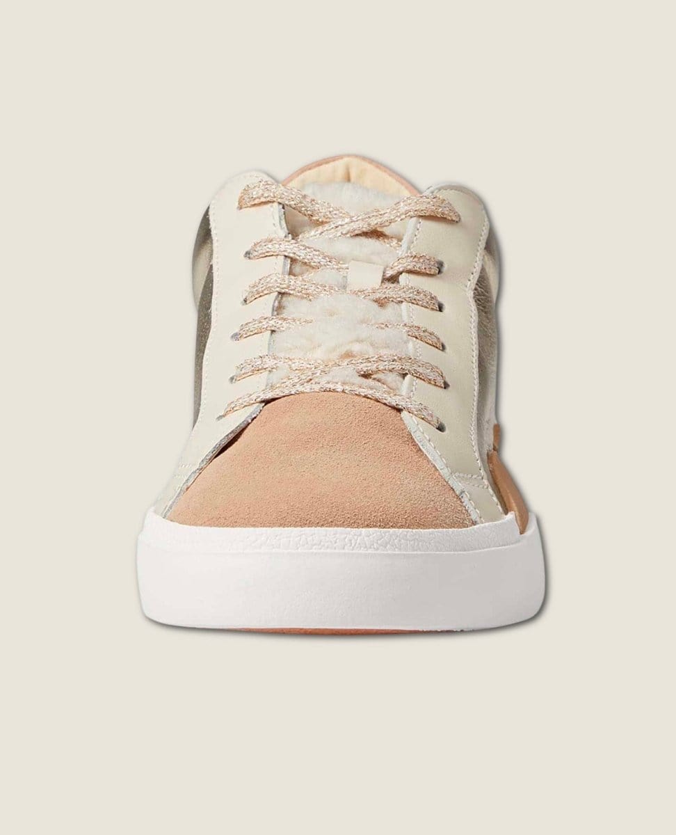 Zina Plush Sneakers Gold Leather - PINK ARROWS