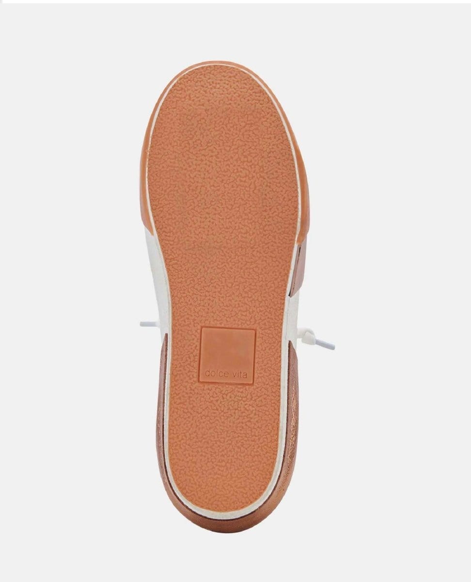 Zina Sneakers White Tan Leather - PINK ARROWS